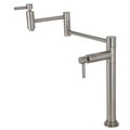 Kingston Brass Deck Mount Pot Filler, Brushed Nickel KS8708DL